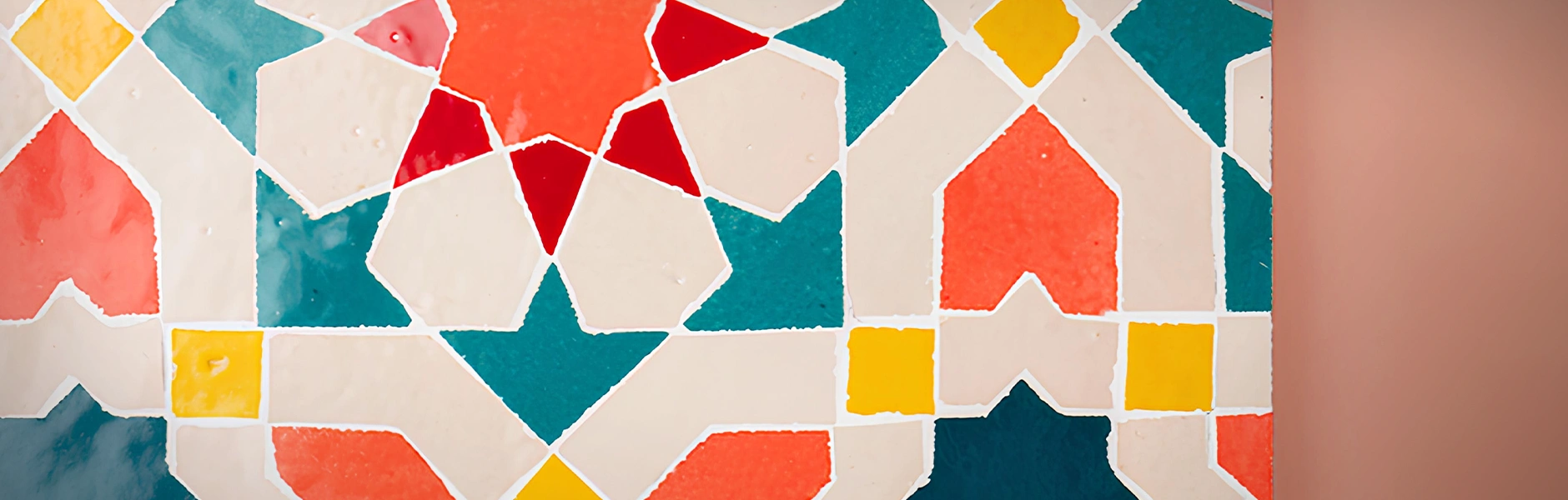 Colourful moroccan tile pattern
